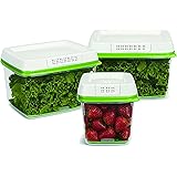 Rubbermaid FreshWorks Produce Saver Food Storage Containers, Set of 3