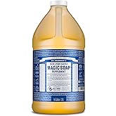 Dr. Bronner's- Pure-Castile Magic Liquid Soap (Peppermint 64,oz)- Made with Regenerative Organic Certified Oils- For Hand, Body, Face, Laundry, Pets & Dishes- Concentrated, Vegan, Non-GMO