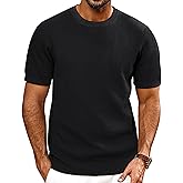 PJ PAUL JONES Mens T-Shirts Knit Short Sleeve Crewneck Shirt Casual Textured Pullover Tees