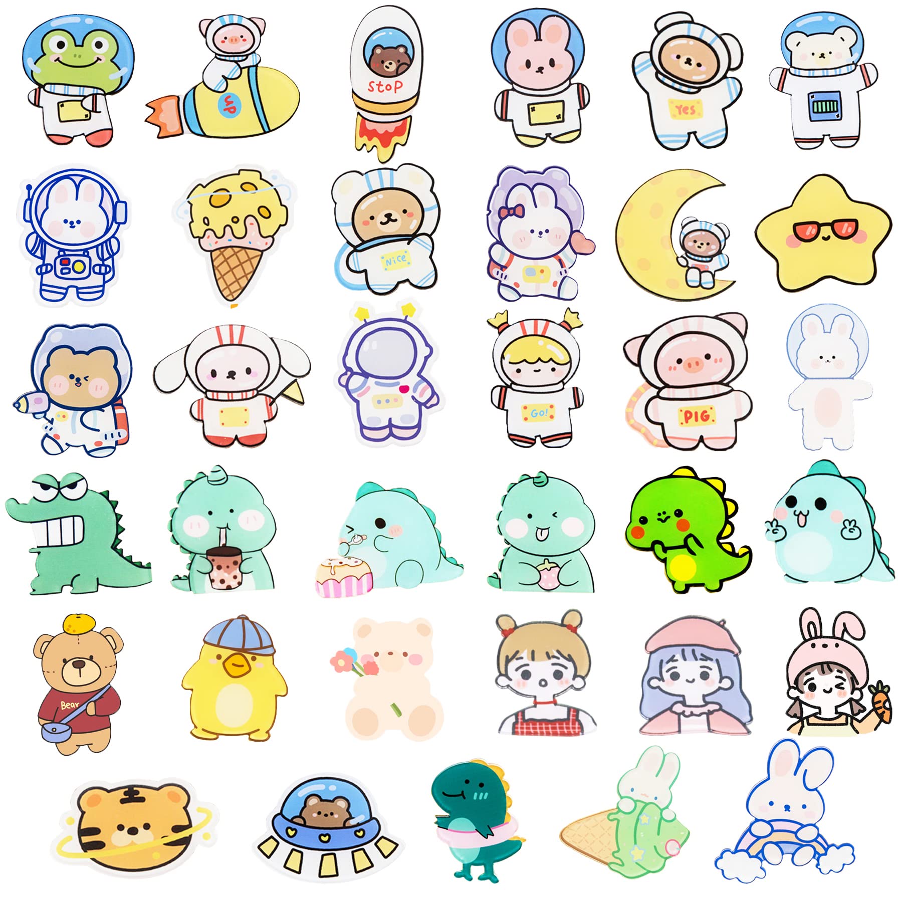 35 Pieces Acrylic Pins,Cute Pins for Backpacks Aesthetic Pins Backpack Cartoon Pins for DIY Clothing,Backpacks, Bags, Hoodies, Hats, Jackets
