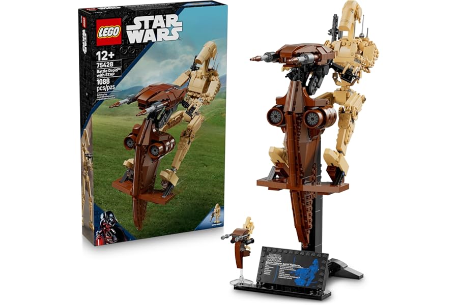 LEGO Star Wars: The Phantom Menace Battle Droid with STAP - Building & Learning Toy for Boys & Girls, Ages 12+ - Star Wars Toy & Model Kit - Gift Idea for Birthdays - 75428
