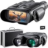 Wide Field Digital Zoom Infrared Day/Night Vision Binocular & Goggle with Camera Filter for Adults - 3" HD 8MP Take Photo & Video, 6x42MM Tactical Gear Night Vision