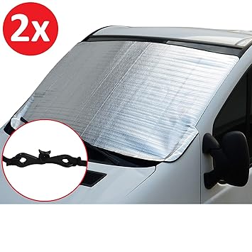 A171 2 Stück XXL Scheibenabdeckung Frostabdeckung Abdeckung MAXI Winter Frostschutz Winterschutz Windschutzscheibe Frontschei