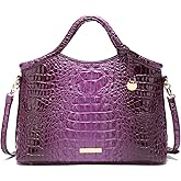 Makcr Joacbv Crocodile Pattern Gradient Top Handle Satchel Large Capacity Tote Bag Casual Versatile Commuter Bag Leather | Crocodile Pattern, Gradient, Top Handle, Large Capacity, Casual, Versatile