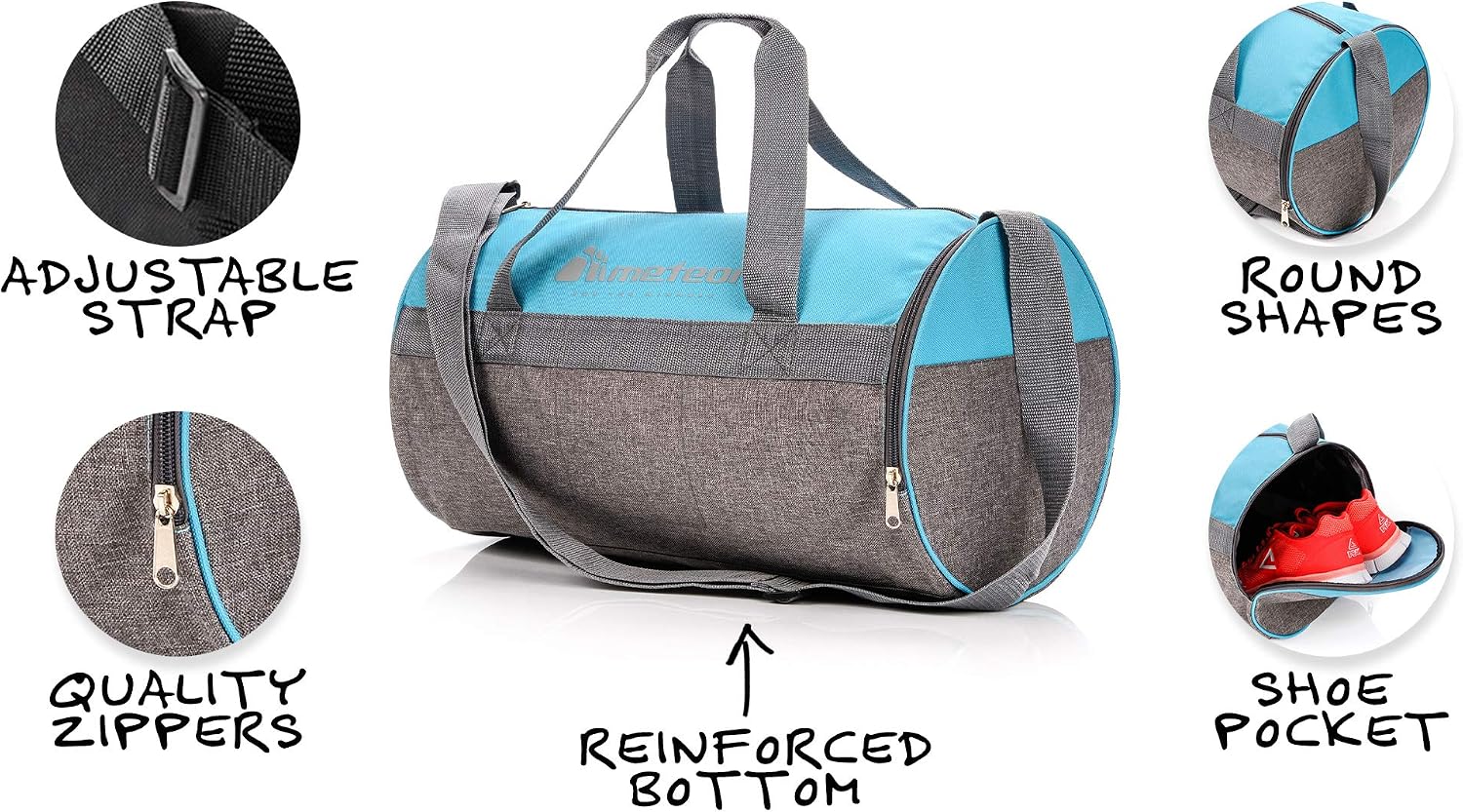 meteor Gym Duffel Cabin Holdall Bag, Lightweight Sports Luggage with Shoe Compartment, Shoulder Strap - Image 4