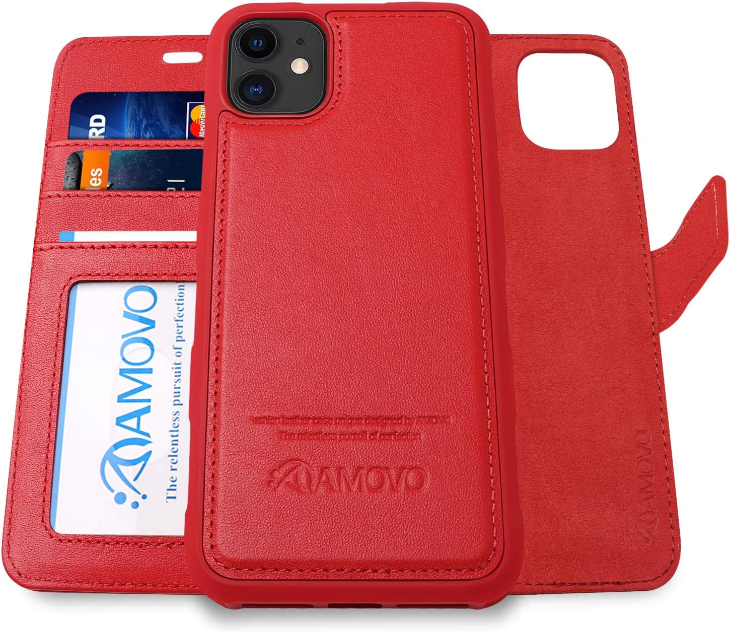 AMOVO Leather Case for iPhone 11 (6.1’’) [Genuine Leather
