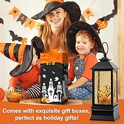 Halloween Snow Globe Lantern Water Glittering