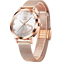 Amazon.com: OLEVS Rose Gold Watches for Women White Face 