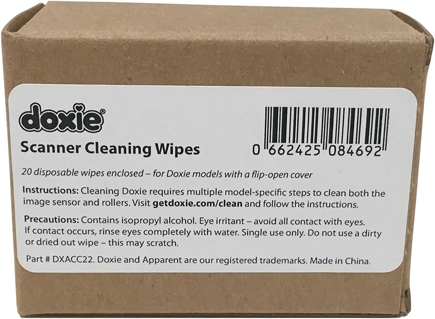 Doxie Scanner Cleaning Wipes (20 Pack) (for All FlipOpen Models