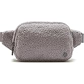 Pander Large 2L Fanny pack Everywhere Fleece Belt Bag for Women and Men with Adjustable strap Belt. (Light Grey)