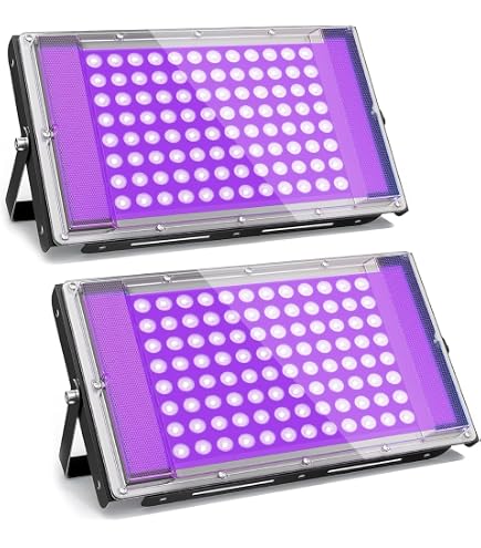 200W Powerful UV Black Light Floodlight - IP65 Waterproof For Glow Parties, Halloween, Stage & Body Paint