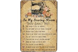 V VIBEPY Sewing Metal Sign Wall Decor for Quilting Room