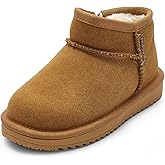 Balabala Water Resistant Girls Snow Boots Winter Boots Kids Snow Boots Boys Snow Boots Classic Suede Warm Hiking Boots