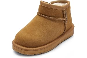 Balabala Water Resistant Girls Snow Boots Winter Boots Kids Snow Boots Boys Snow Boots Classic Suede Warm Hiking Boots