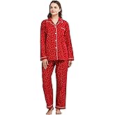TONY AND CANDICE Women's 100% Cotton Long Sleeve Flannel Pajama Set Sleepwear