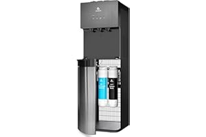 Avalon A5BLK Self Cleaning Bottleless Water Cooler Dispenser, UL, NSF certified Filters, Black Stainless Steel, full size
