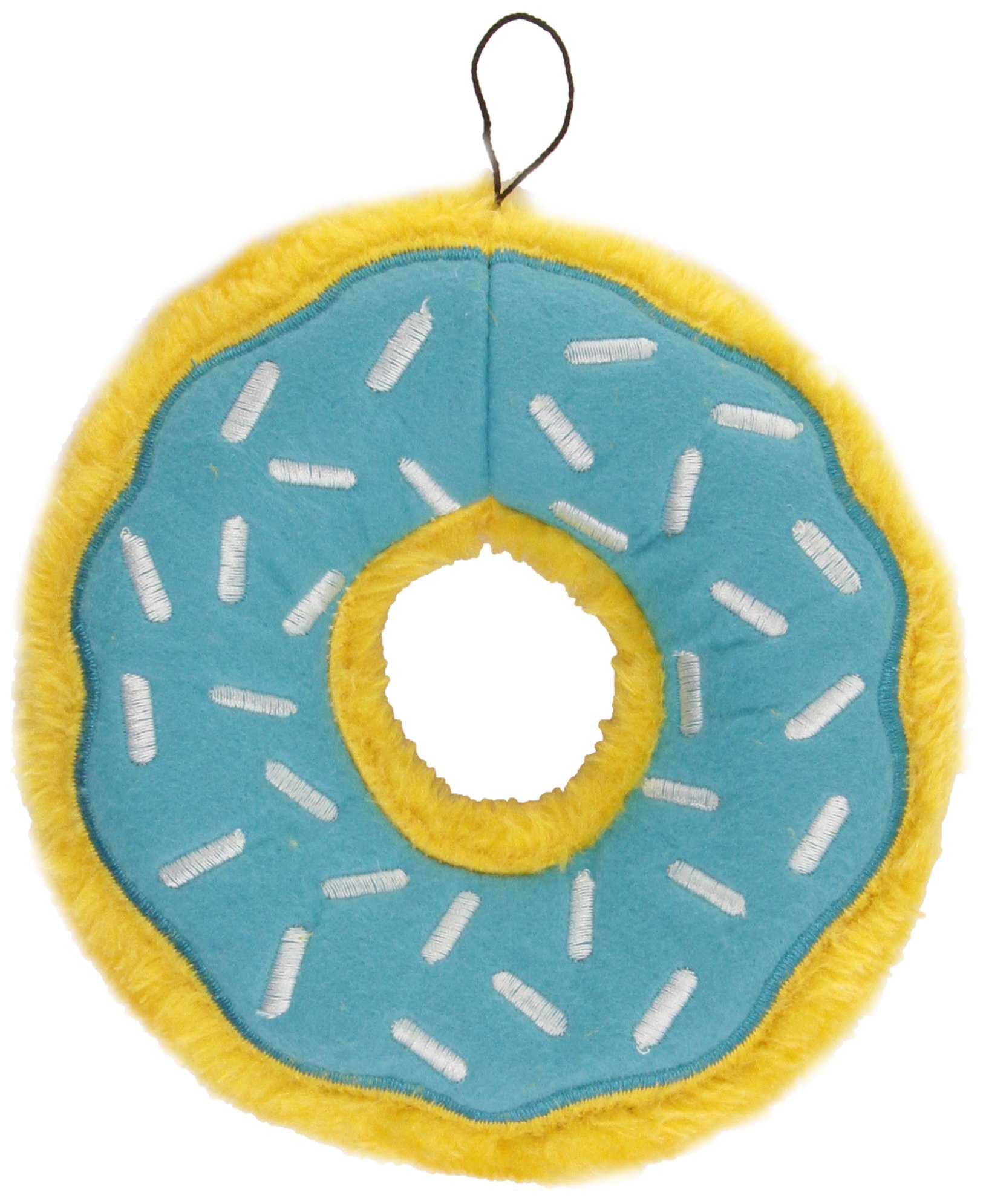 ZippyPaws - Original Donutz No Stuffing Squeaky Plush Dog Toy - Blueberry