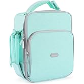 Amersun Kids Lunch Box with 8MM Insulated sponge & Multi-pocket & Water Bottle Holder, Keep Food Warm Cold School Lunch Bag for Kids Teen Girls Boys,Lunch Tote Bag for Children,Light Blue New