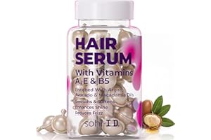 sohl-I.D. Hair Serum for Frizzy Hair, Treatment for Dry & Damaged Strands, Suitable for Curly Hair, Aceite y Gotas para el Cabello, Tratamiento para Cabello Seco y Maltratado, Smooth & Shine Capsules