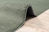 the carpet Relax Rug Modern Fluffy Short Pile Non-Slip 60x110 cm Dark Green view 6
