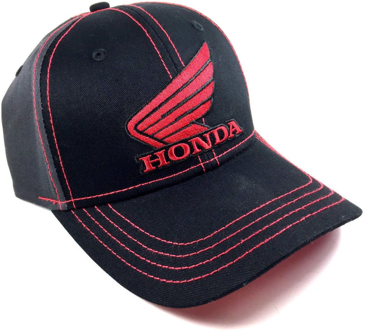 Honda Motorcycles Wing Logo Black & Grey Snapback Hat