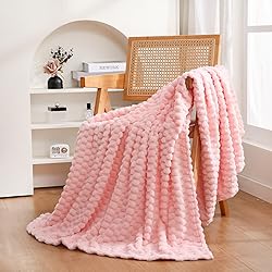 Puncuntex Light Pink Throw Blanket 60"×80" inches