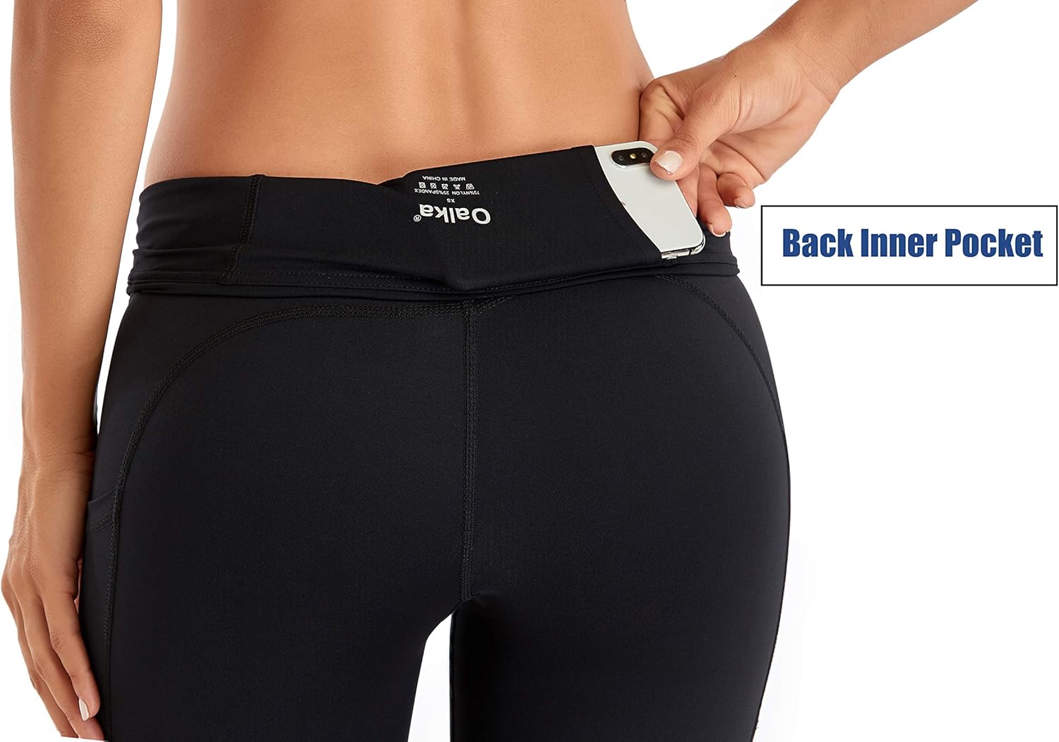 Oalka Women's Short Yoga Side Pockets High Waist Workout Running Shorts: Clothing