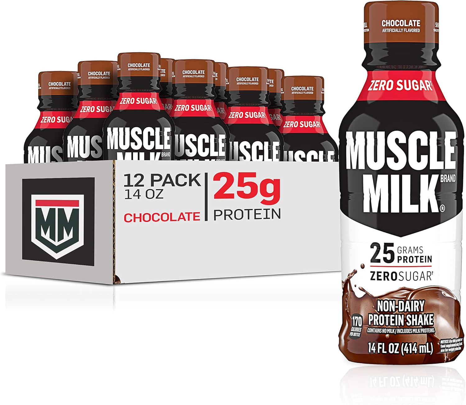 Amazon Com Muscle Milk Genuine Protein Shake Chocolate 25g Protein 14 Fl Oz 12 Pack Health Personal Care