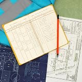 Exacompta Chartwell Casebound Survey Book 192x120mm Yellow UK Made view 6