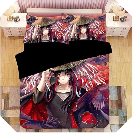 Amazon ナルトスリーピースナルトキルト大学生寮シングル漫画アニメシートフォーピース ナルト6 Au Single 140x210 枕カバー ピローケース オンライン通販