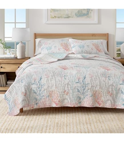 Greenland Home Kona Coastal Paradise Set Copripiumino King Size 3 Pezzi - Oceano - Cotone E Microfibra
