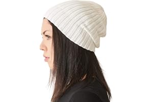 CHARM Mens Fisherman's Beanie 100% Cotton Womens Knit Beanie Cap Classic Design Simple Ribbed Slouch Hat