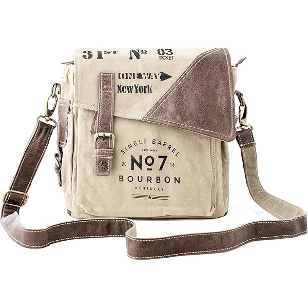 Amazon.com: 3B Upcycled Military Canvas and Leather Shoulder