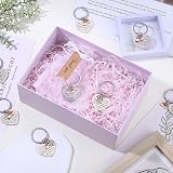Partideal Thank You Keychain Gifts 10 Pcs Organza Bags & Cards Set view 4