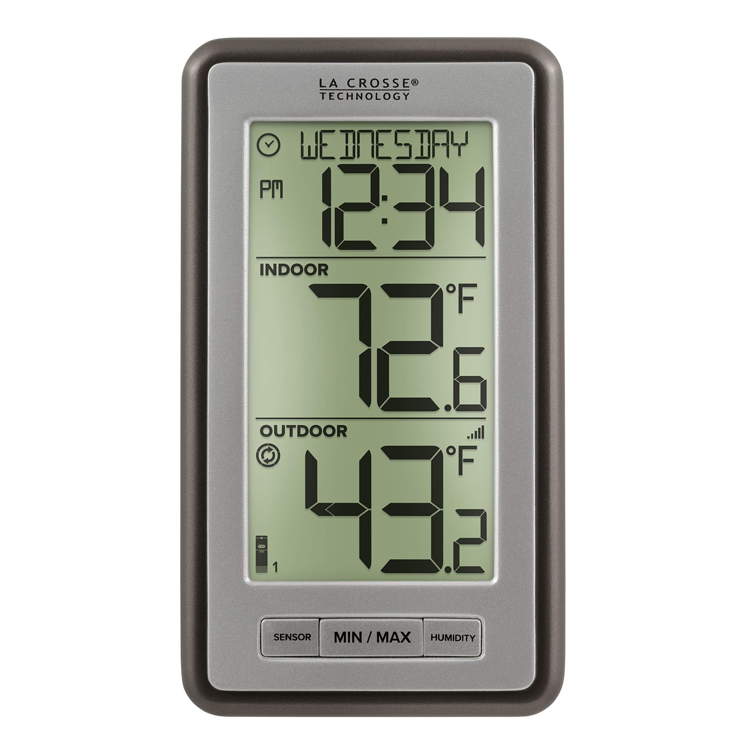 Photo 1 of La Crosse Technology WS-9160UV3 Digital Indoor Outdoor Thermometer Wireless - Multi-Format Remote Temperature Sensor, Temperature Humidity Monitor with Manual Settings and 24-hr Display