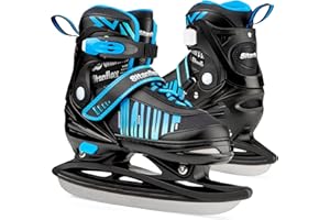 Sitanflex Adjustable Ice Skates for Kids Girls Boys, Kids Ice Hockey Skates for Beginners Ages 4-12, Toddler Ice Skating Shoes with Safety Ankle Support and Soft Padding for Outdoor & Ice Rink