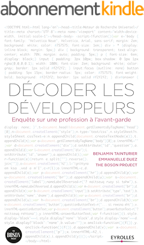 Download Décoder les développeurs: Enquête sur une profession à l'avant-garde PDF