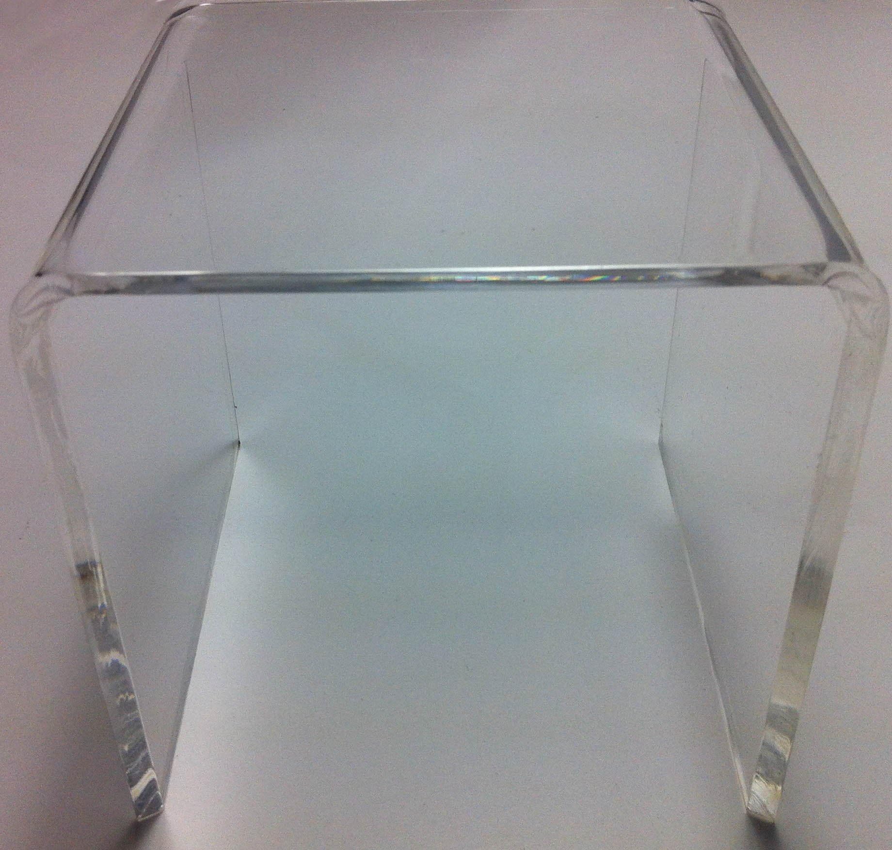 12" Vu Thru Acrylic Display Riser Premium 3/16" Beveled Edge Riser