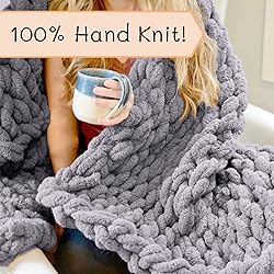 Adyrescia Chunky Knit Blanket Throw | 100% Hand