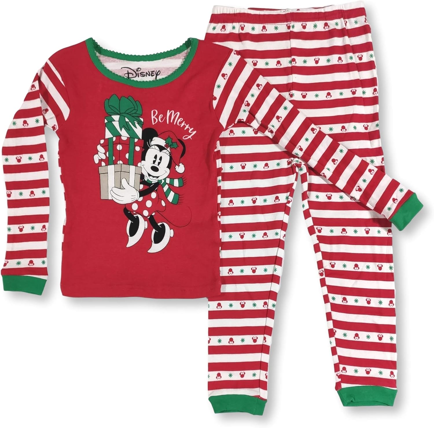 Minnie Mouse Christmas Pajamas for Toddlers Be Merry 2Piece PJ Set (3T