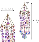 HDCRYSTALGIFTS Crystal Suncatchers Hanging Wind Chime Style Rainbow Maker view 7
