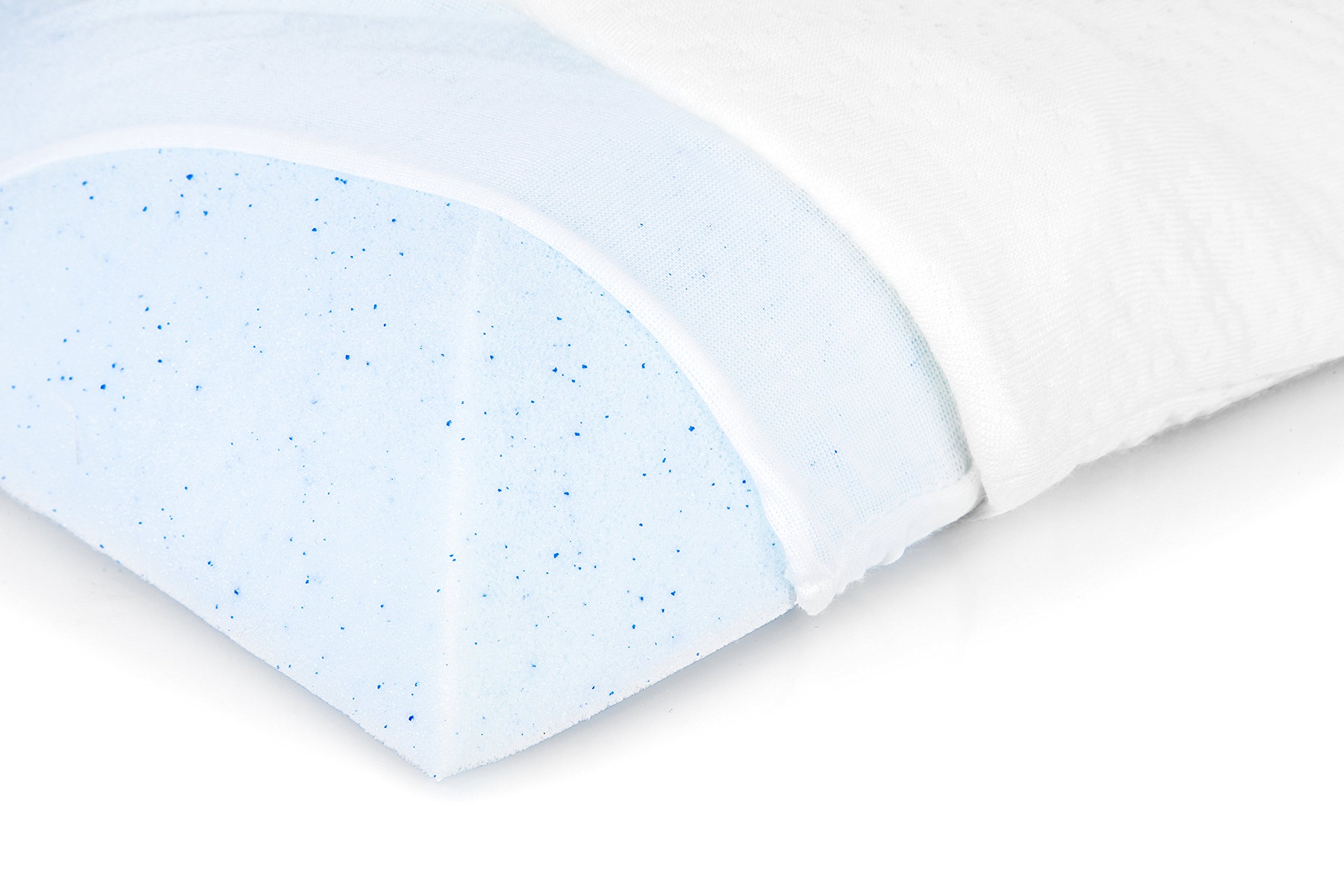 Belly Sleep Gel Infused Memory Foam Pillow for Stomach Sleepers