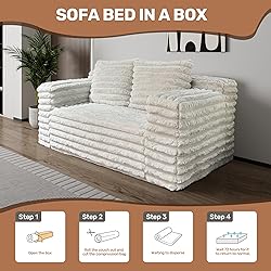 69" Cloud Loveseat Boneless Sofa Couch in a Box, No