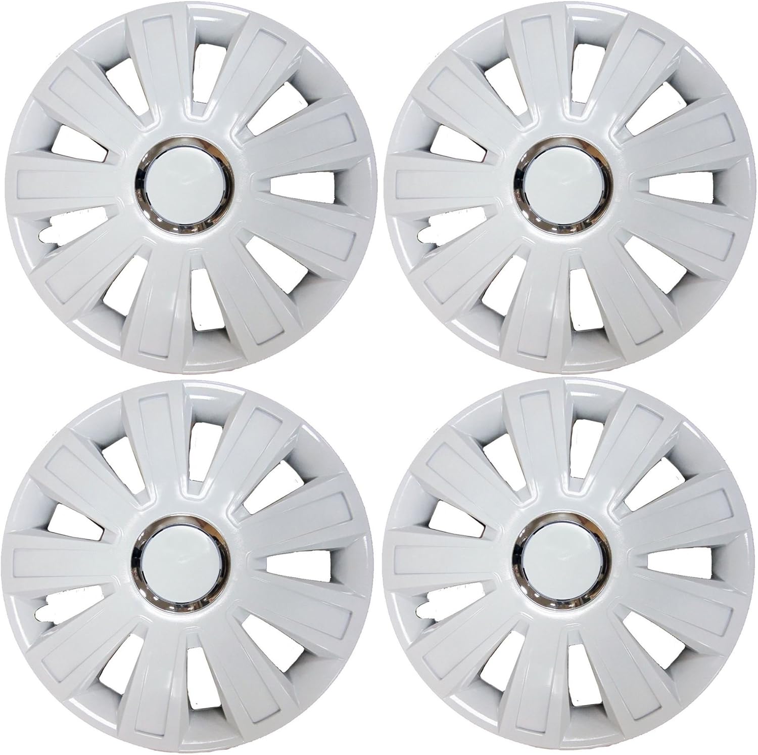UKB4C Set of 4 White Wheel Trims/Hub Caps 15" Covers fits Nissan Micra Note Almera Amazon.co.uk