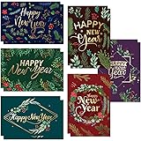 ceiba tree 24pcs New Year Cards Happy New Year Greeting Cards with Envelopes