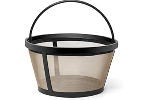 8-12 Cup Reusable Filter Basket With Closed Bottom Fits MrCoffee Coffee Maker and Brewer - Permanent Filter Replacement for M