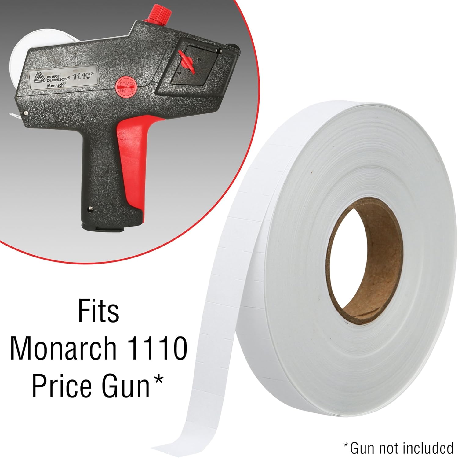White Pricing Labels for Monarch 1110 Price Gun – Sixteen Rolls, 17, 000 Pricemarking Labels – Bonus Ink Roll Included : Office Products