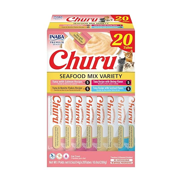 INABA CHURU CAT TREATS, GRAIN-FREE, LICKABLE, SQUEEZABLE CREAMY...