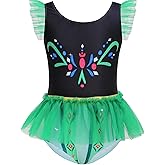 knemmy Girls One Piece Swimsuit Colorful Mermaid Bathing Suits Cute Kids Princess Beach Swimwear 2-10 Years