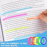 Hoiny Highlighter Tape 10 Rolls 6mm x 5m Transparent Sticky Tabs Colorful view 7